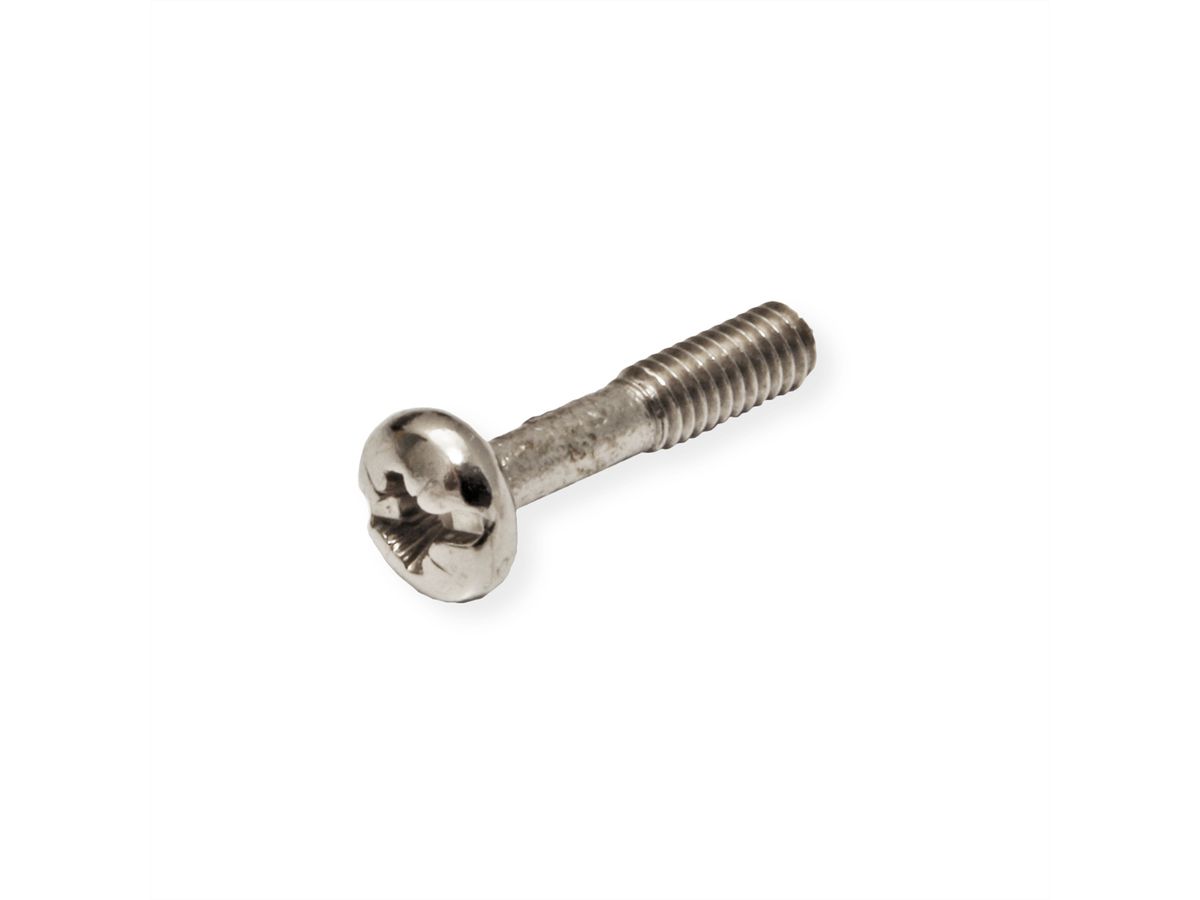 SCHROFF Kraagschroef, kruisgleuf/gleuf, M2,5 x 12,3 mm, staal, vernikkeld, 100 stuks