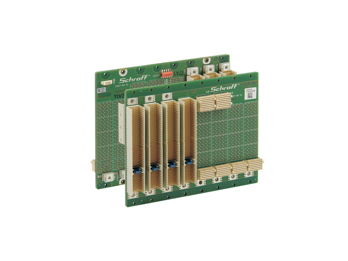 SCHROFF CPCI PlusIO backplane, 3 HE, 3 + 2 sleuven