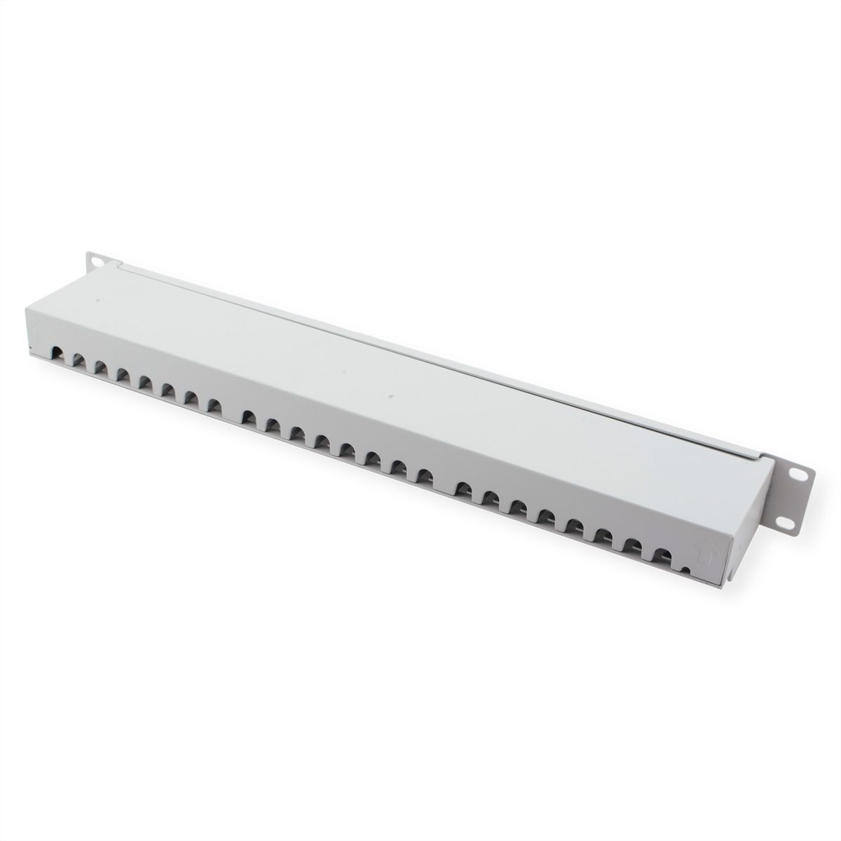 VALUE Cat.6A (Class EA) 19" Patch Panel, 24 Ports, shielded, grey