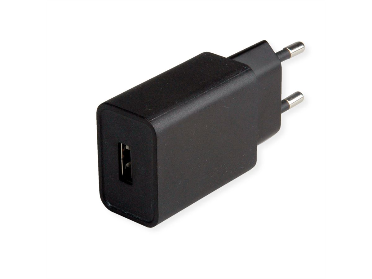 VALUE USB-oplader met eurostekker, 1-poort (Type A), 12W