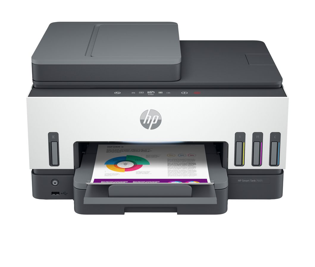 HP Smart Tank 7605 Draadloos All-in-One Kleur Printer, Dubbelzijdig printen, Kopieerapparaat, Scanner