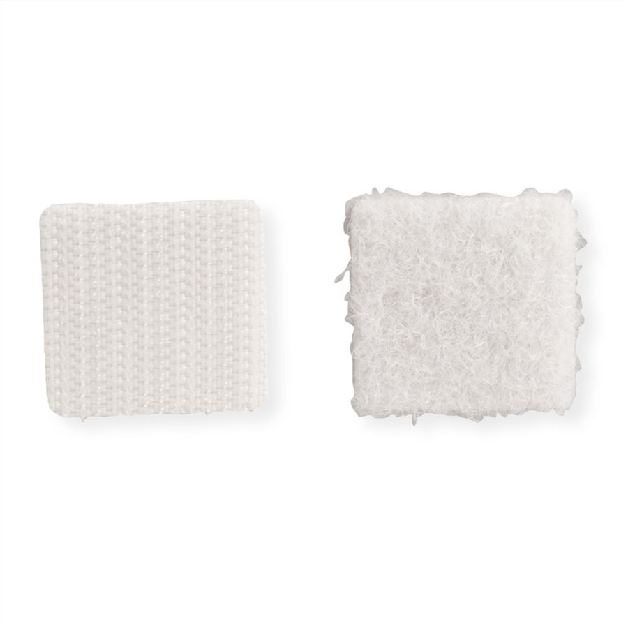 VELCRO® zelfklevende klittenband met haken en lussen 25 mm x 25 mm x 24 sets wit