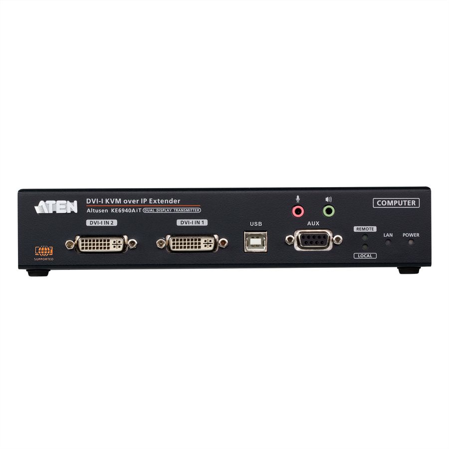 ATEN KE6940AIT FHD Dual DVI KVM over IP Zender met internettoegang