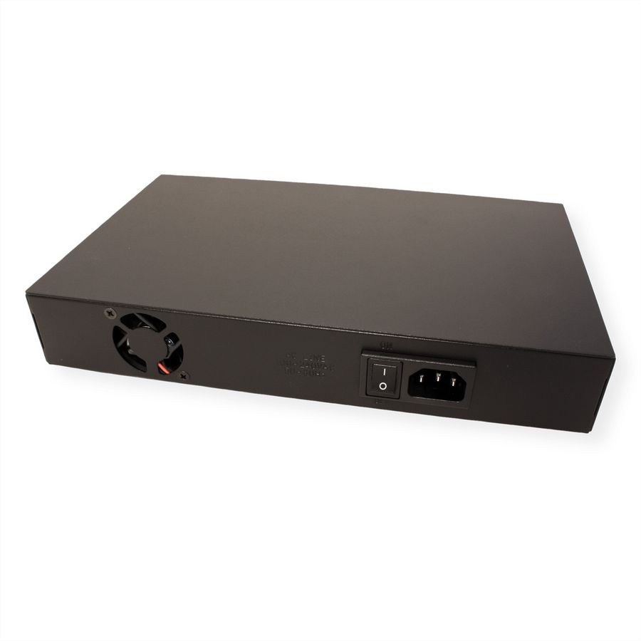 ROLINE PoE Fast Ethernet Switch, 8-Poorts, (8x PoE), 19" Inbouw