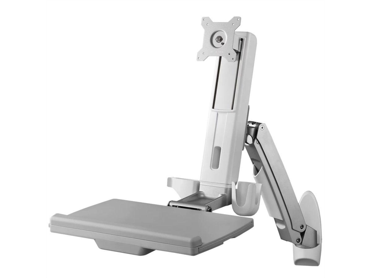 SCHROFF Adjustable Monitor Arm with Keyboard Tray, max. 8 kg