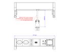 BACHMANN DESK2 2xCH 1xUSB A/C 22W 1xCM, 0.2m GST18 INOX Switzerland