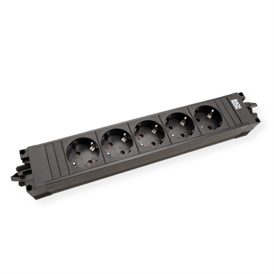 BACHMANN STEP BASE 5x earthing contact, black