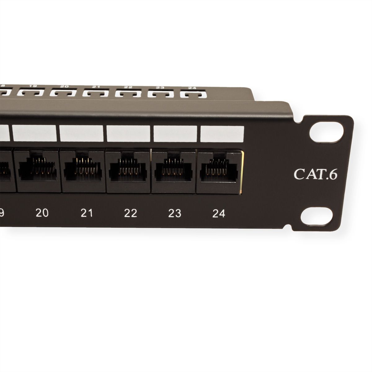 VALUE Cat.6 (Class E) 19" Patch Panel, 24 Ports, UTP, black