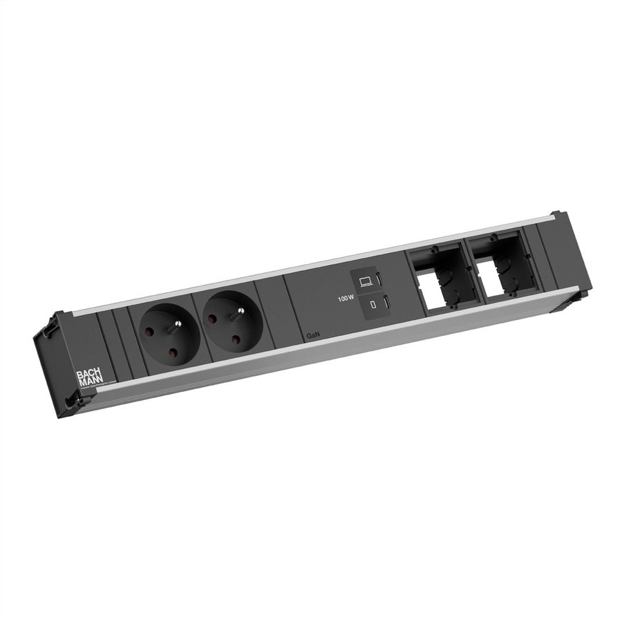 BACHMANN CONI 2xUTE 1xUSB C/C 100W, 2xCM L=0.2m