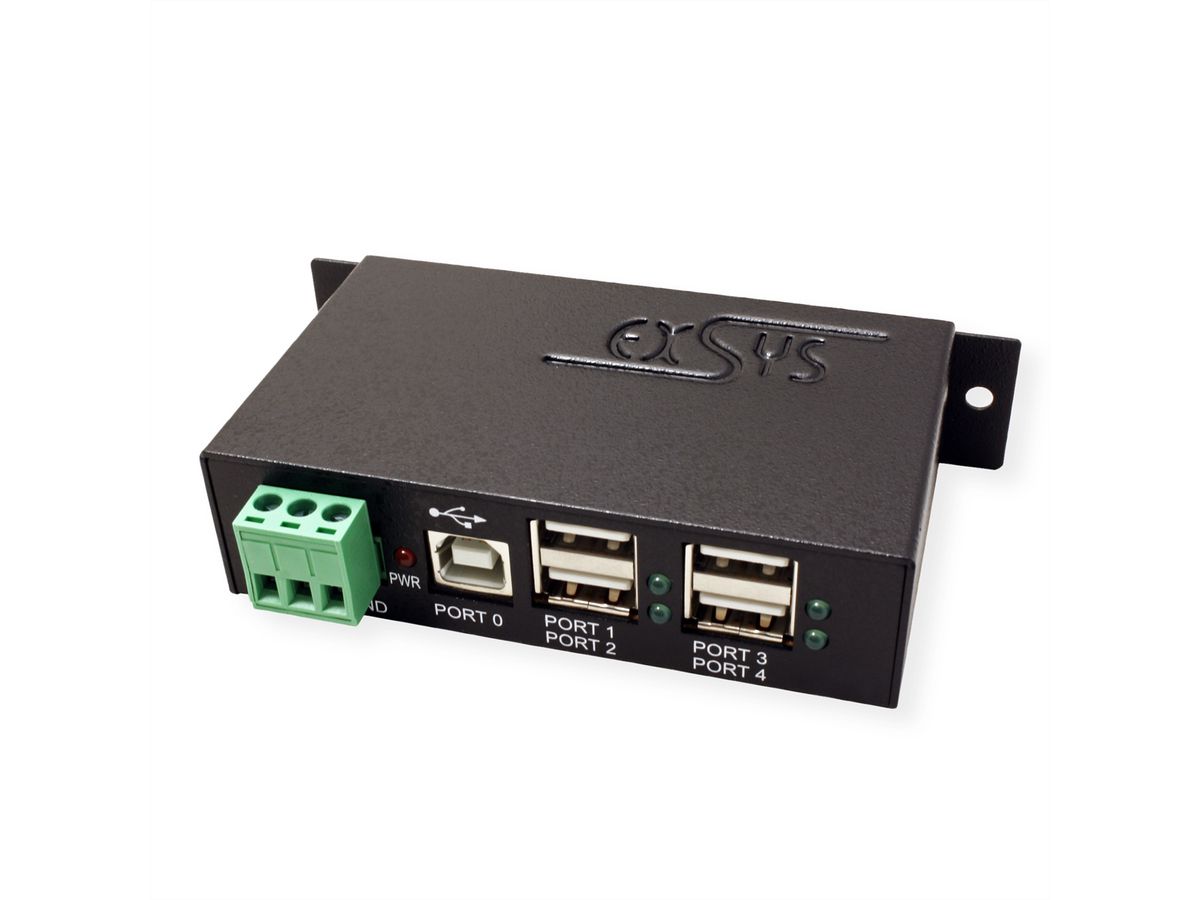 EXSYS EX-1163HM USB 2.0 Hub 4 voudig, Metaal