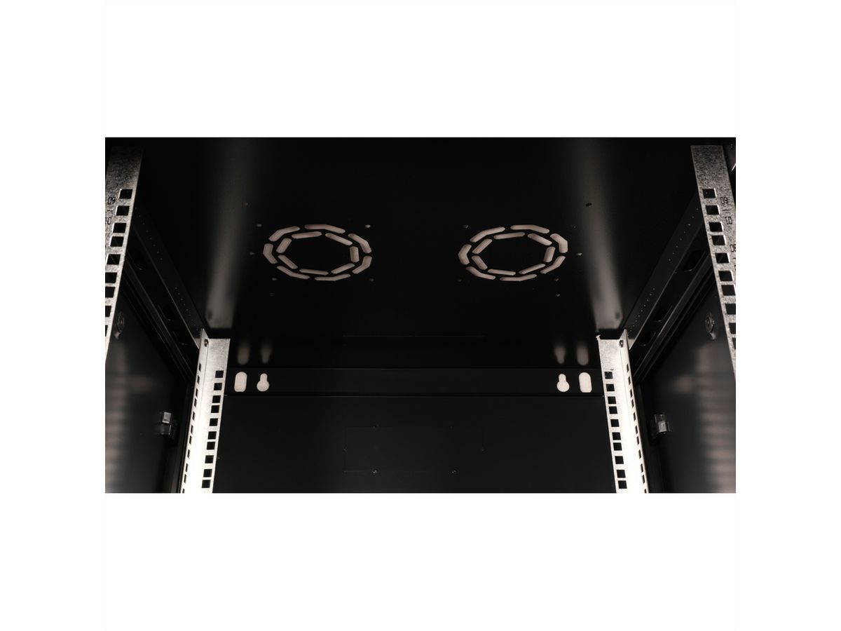VALUE 19-Zoll Wandgehäuse 9HE, 600x600mm schwarz, Bausatz