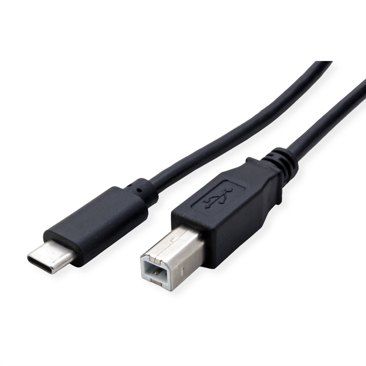 ROLINE USB2.0 Type C Cable, C - B, M/M, zwart, 3 m