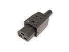 BACHMANN IEC320 C21 16A/250VAC 155° appliance coupler, Screw connection, black