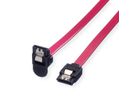 ROLINE Internal SATA 6.0 Gbit/s Cable, angled, with Latch, 1 m