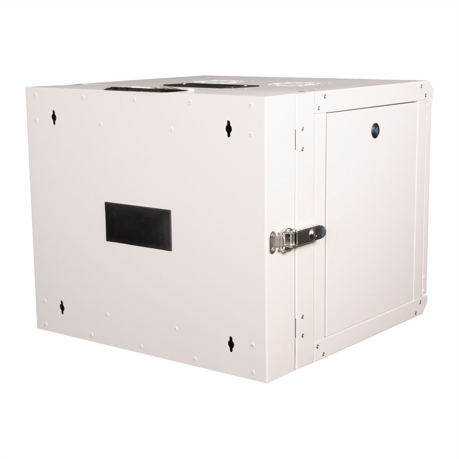 ROLINE 19-inch wall-mounted housing Pro 9 U, 600x600 WxD two-part swivelling grey