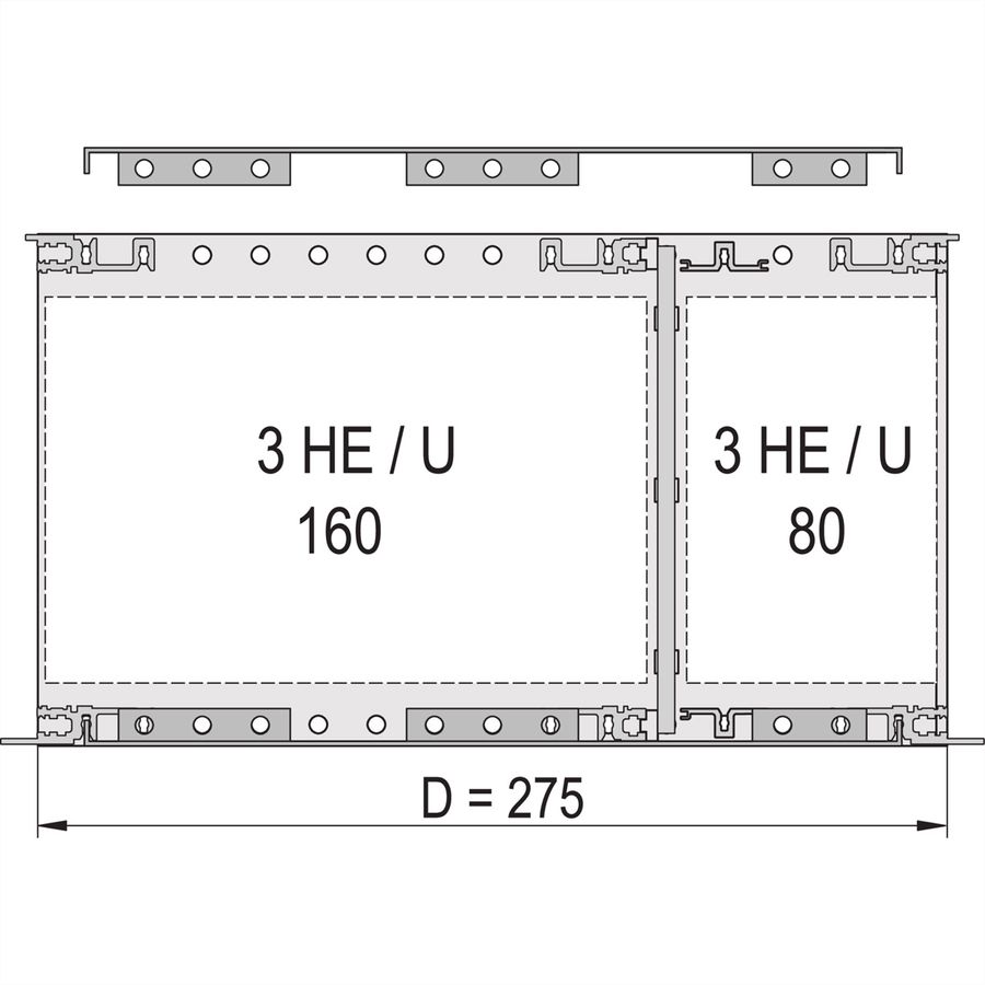 SCHROFF EuropacPRO Cover Plate for Bolting to Side Panel, 84 HP, 275 mm