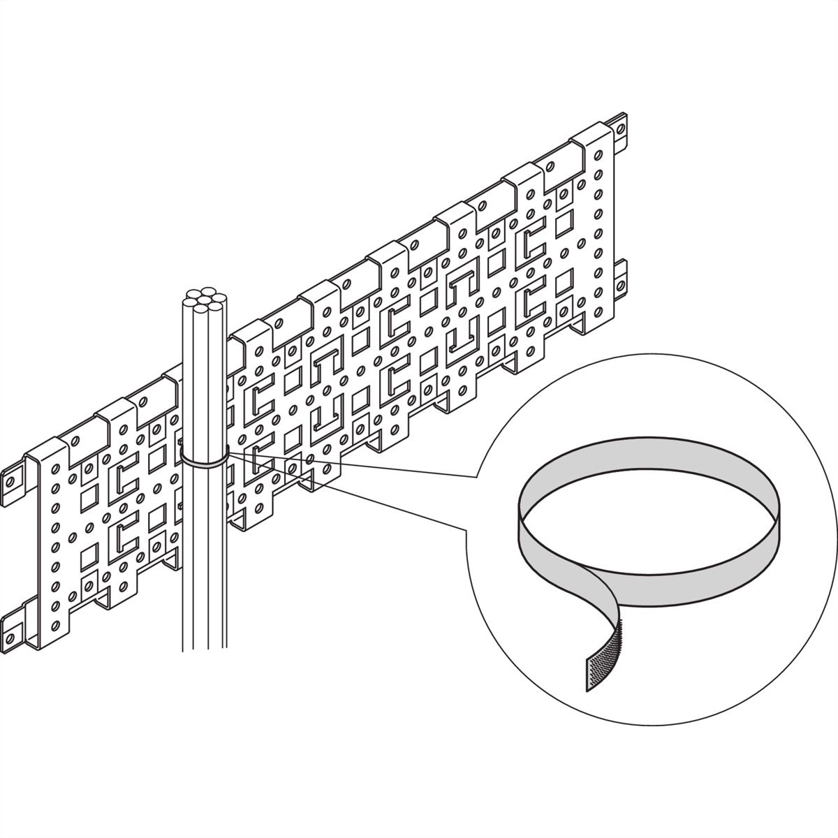SCHROFF klittenband 12 x 300 mm