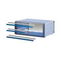 SCHROFF PropacPRO onderdelen kofferontwerp, vorm 3, RAL 5007, 63 HP