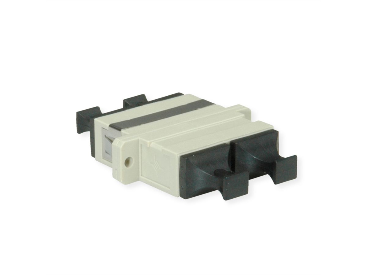 TELEGÄRTNER SC Duplex adaptor, multimode, ceramic sleeve, plastic housing