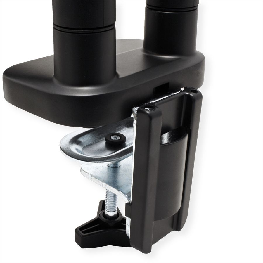 VALUE Dual LCD Monitor Arm, Desk Clamp, 5 Joints, Space Saving
