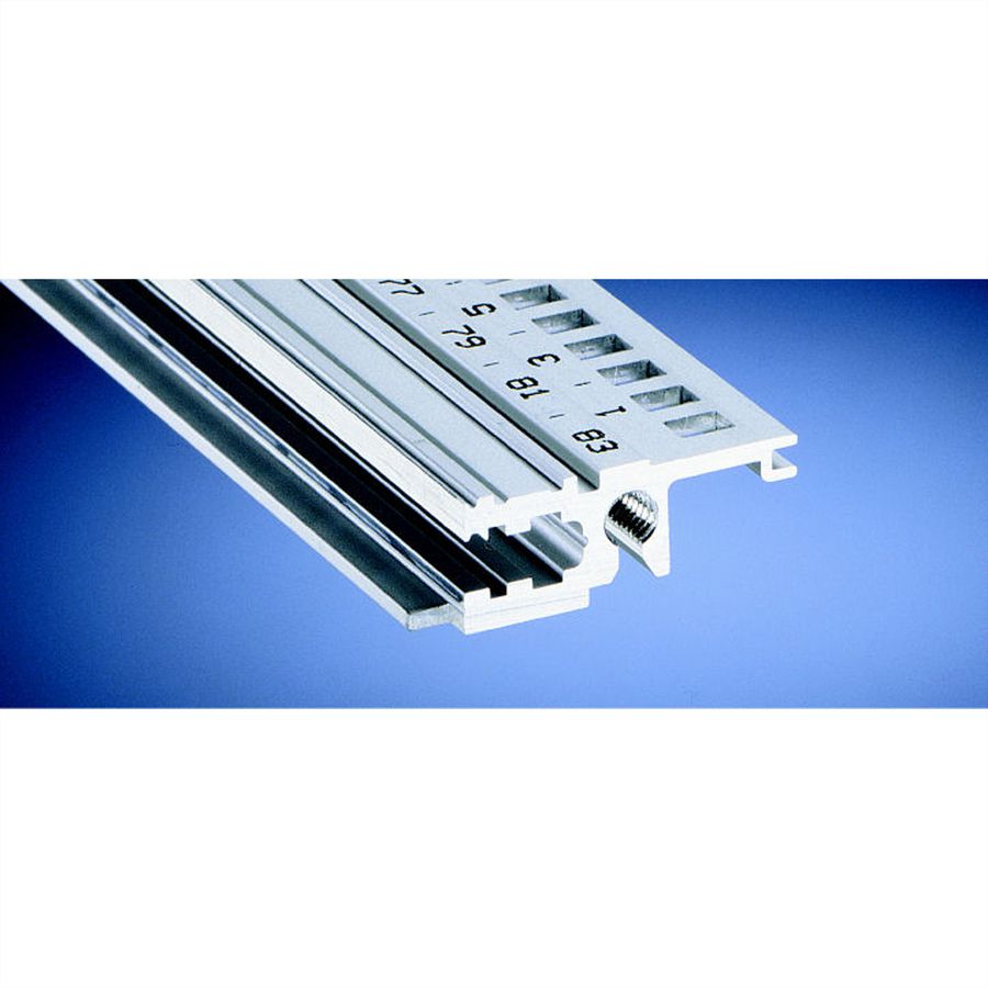 SCHROFF horizontale rail, voorzijde, type L-KD, licht, korte lip, 1000 mm
