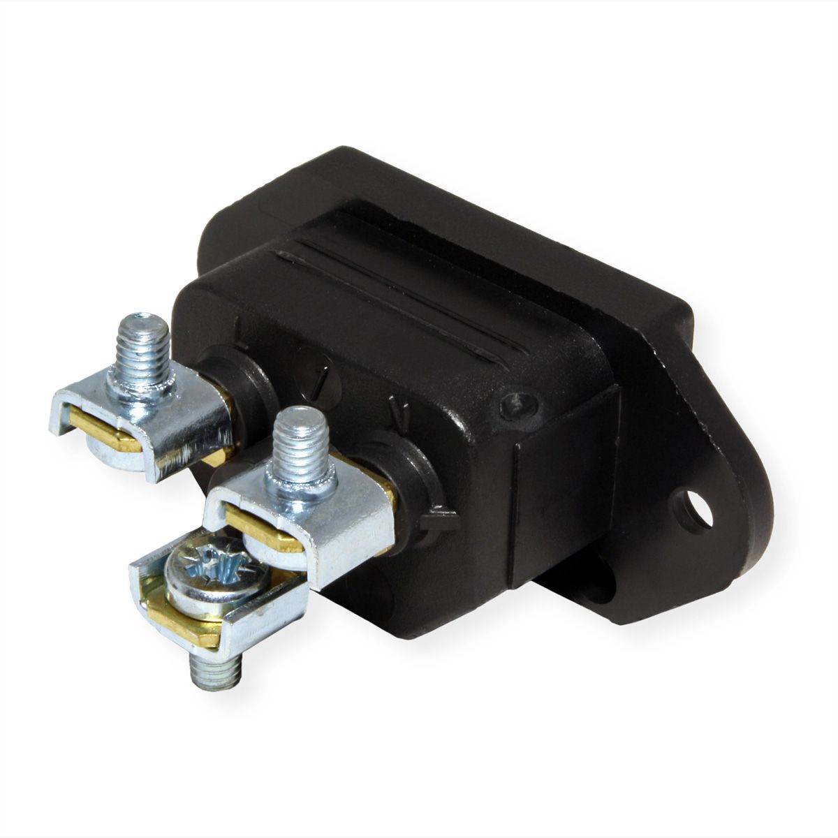 BACHMANN IEC320 C14 appliance plug, black, screw connection
