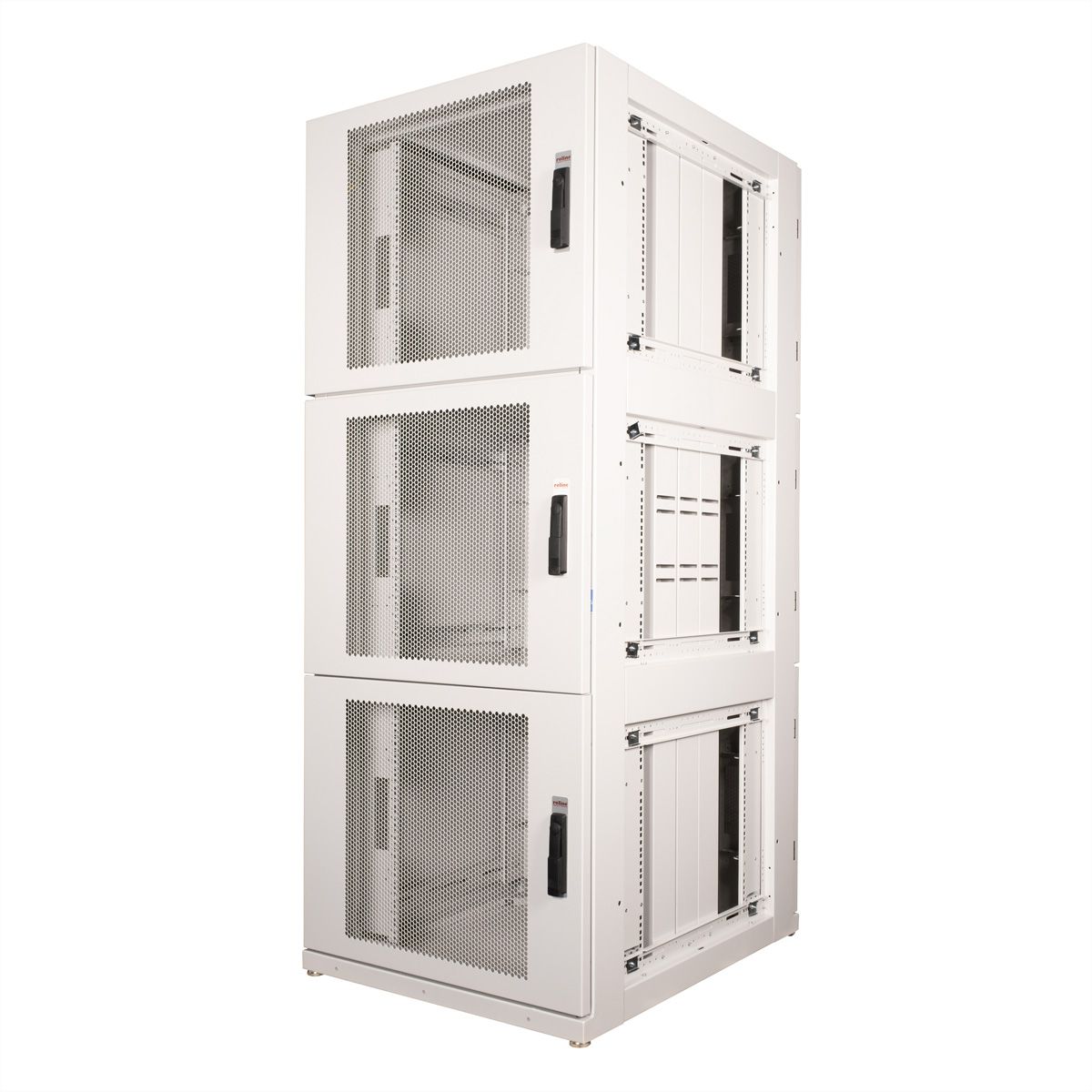 ROLINE colocation-kast 42HE 800x1000 mm, 3 compartimenten, grijs
