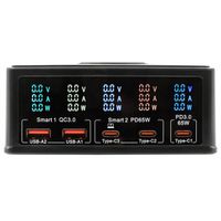 EXSYS EX-1106 Multiport High Power Charger met QI 15W en USB-C PD met max. 160W