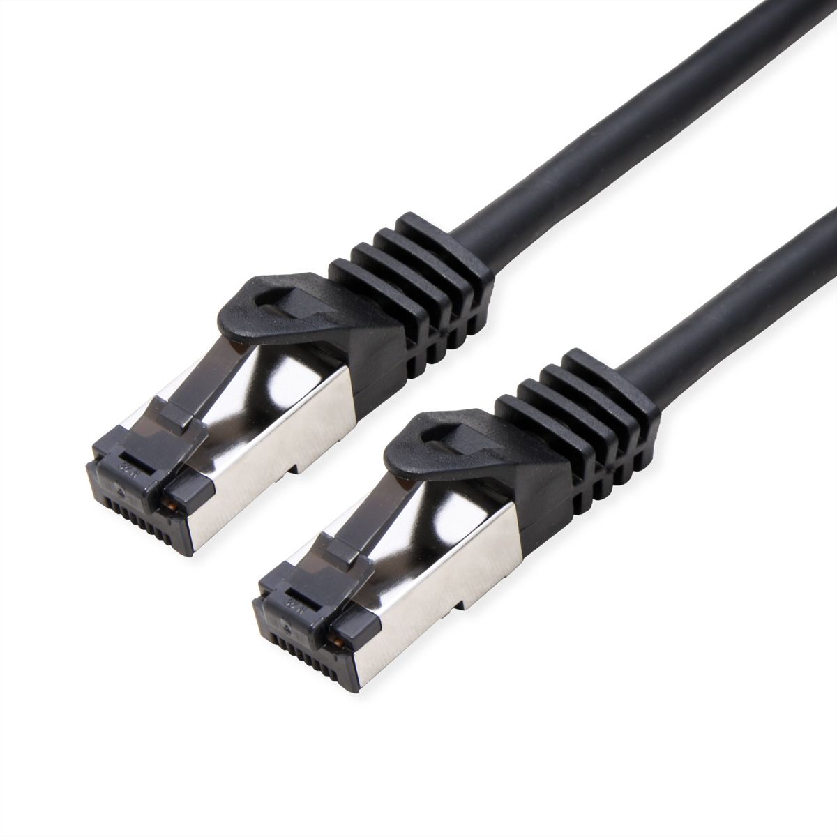 VALUE S/FTP Patch Cord Cat.8 (Class I), stranded, LSOH, PoE, black, 1 m