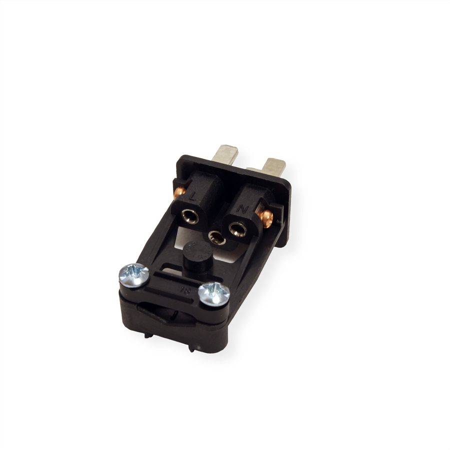 BACHMANN stekker voor koude apparaten IEC320 C20 16A/250VAC, Schroefaansluiting, zwart