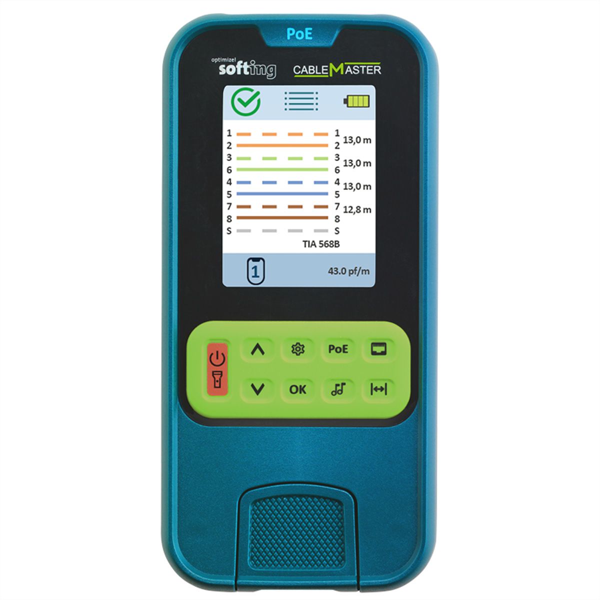 SOFTING CableMaster PoE, Wiring and PoE++ tester