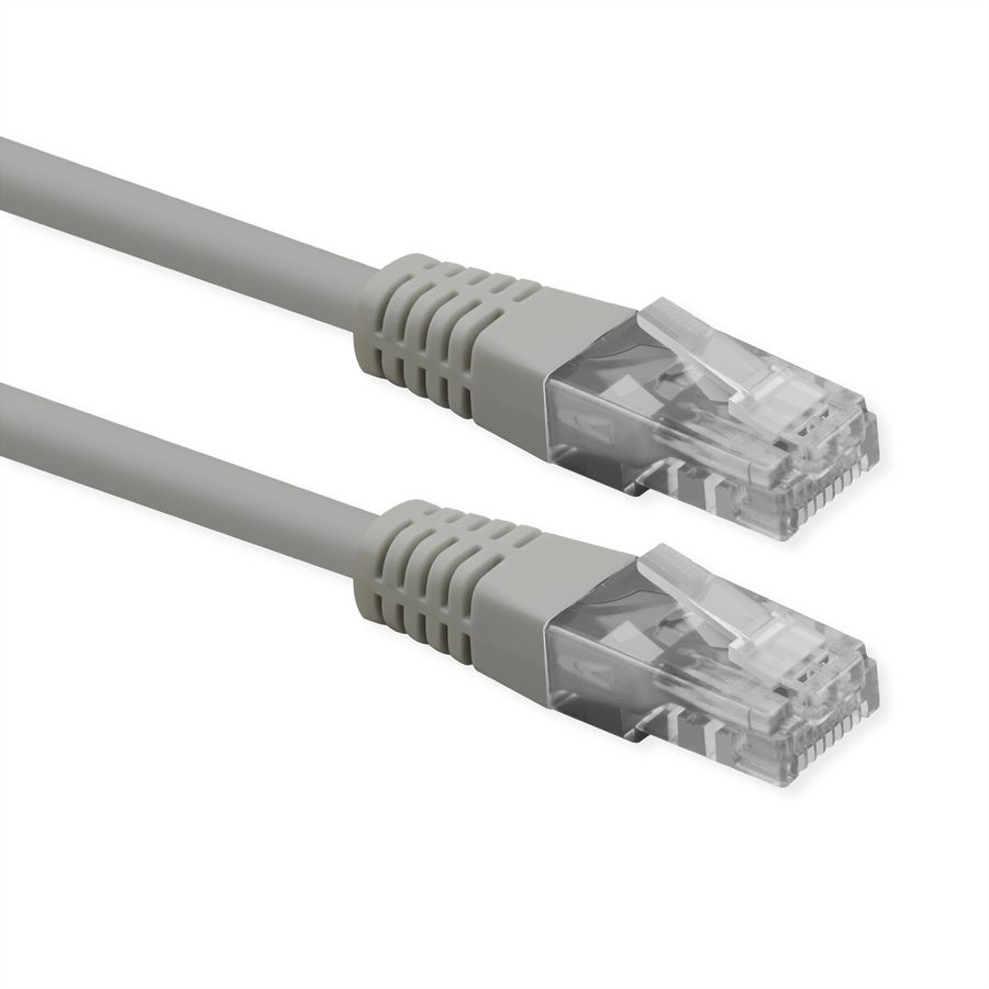 ROLINE Cat.6 (Class E) Patch Cable, UTP, PoE, grijs, 0,3 m