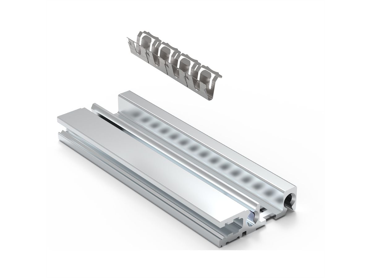 SCHROFF EuropacPRO EMC-afschermingskit, afdekplaat naar horizontale rail, roestvrij staal, 63 pk, 10 stuks