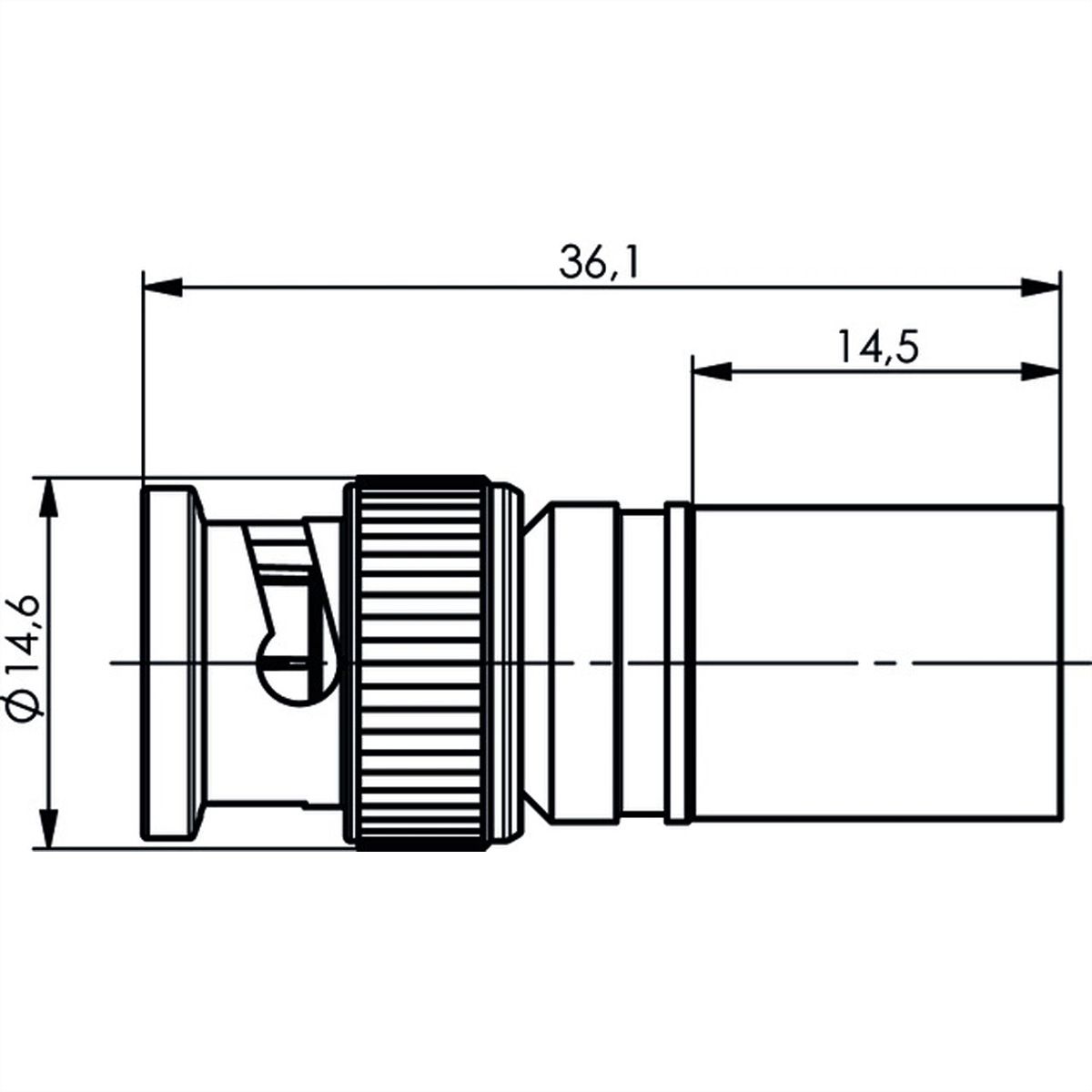 TELEGÄRTNER BNC Straight Plug Crimp G7 (RG-316/U)