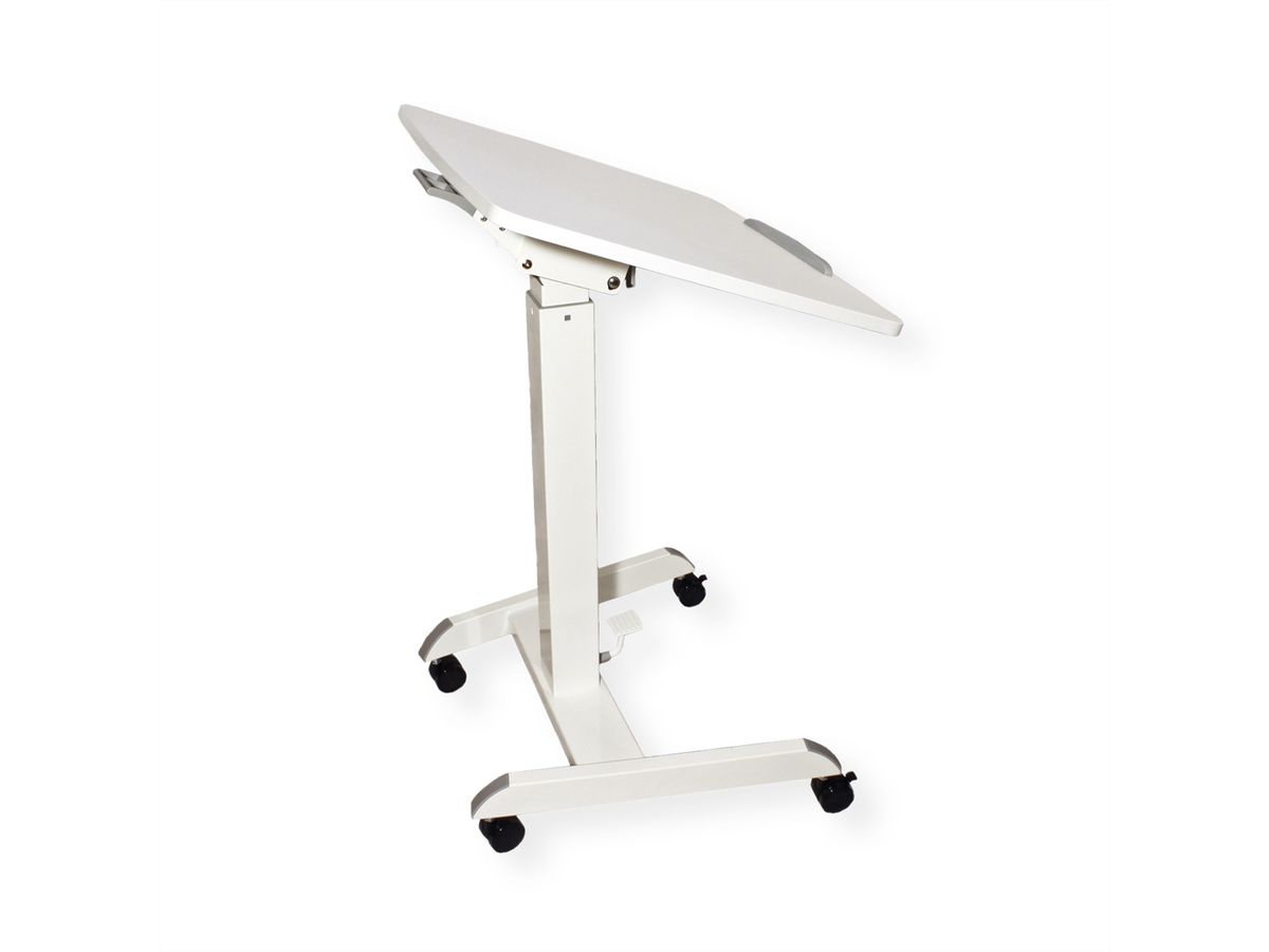 ROLINE PC Standing Workstation, height adjustable, tiltable, white