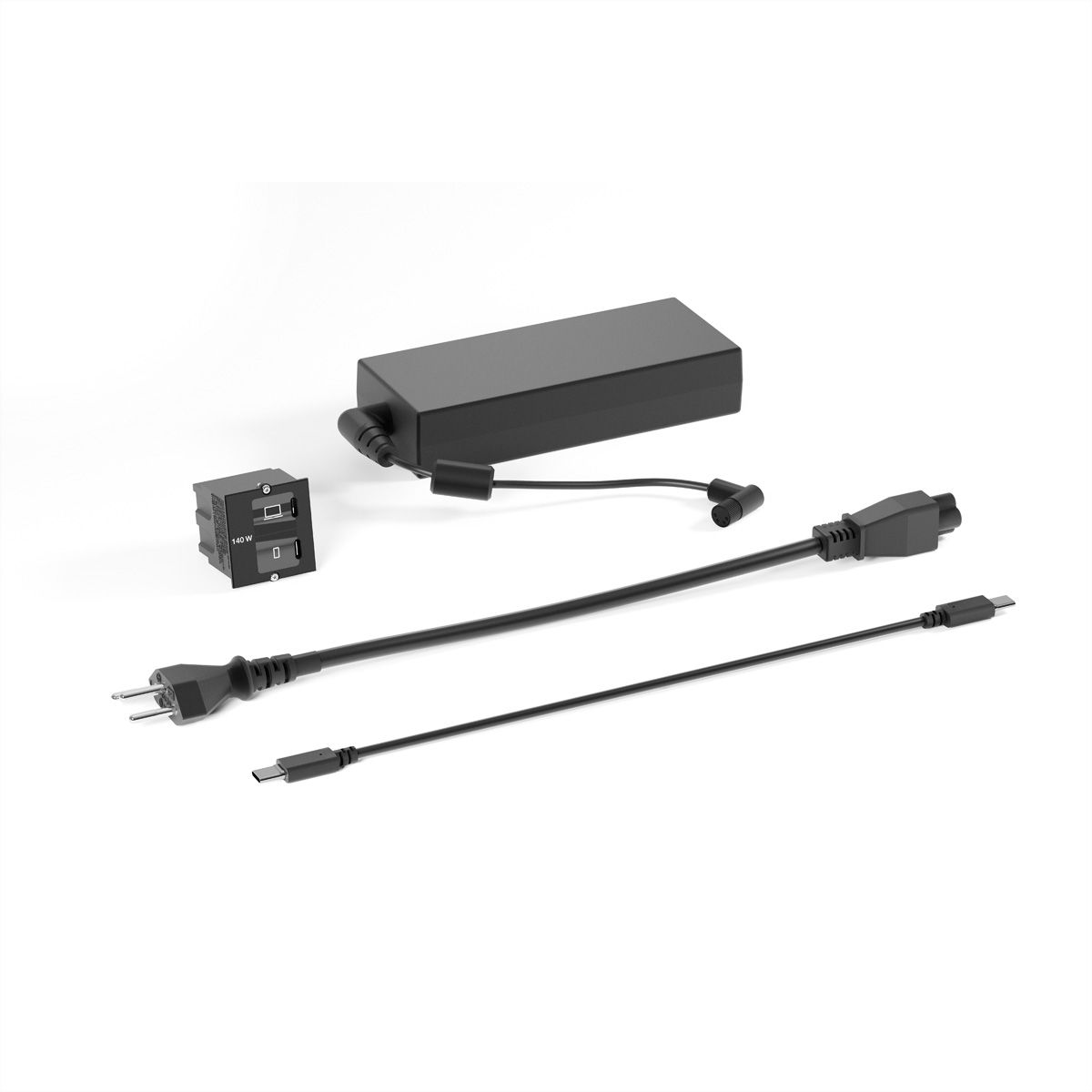 BACHMANN Custom Modul 1xUSB C/C 140W, SWISS T12 Bundle RAL9005