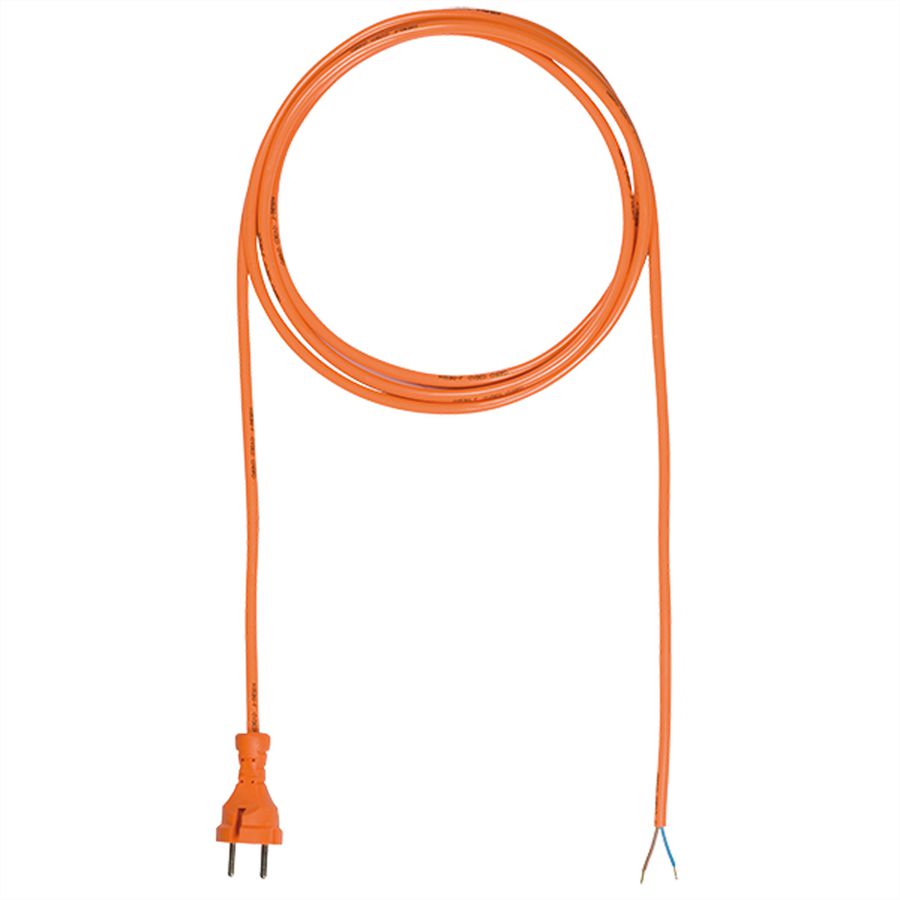 BACHMANN-voedingskabel 2x1,00 3m oranje , H05BQ-F 24G/AEH