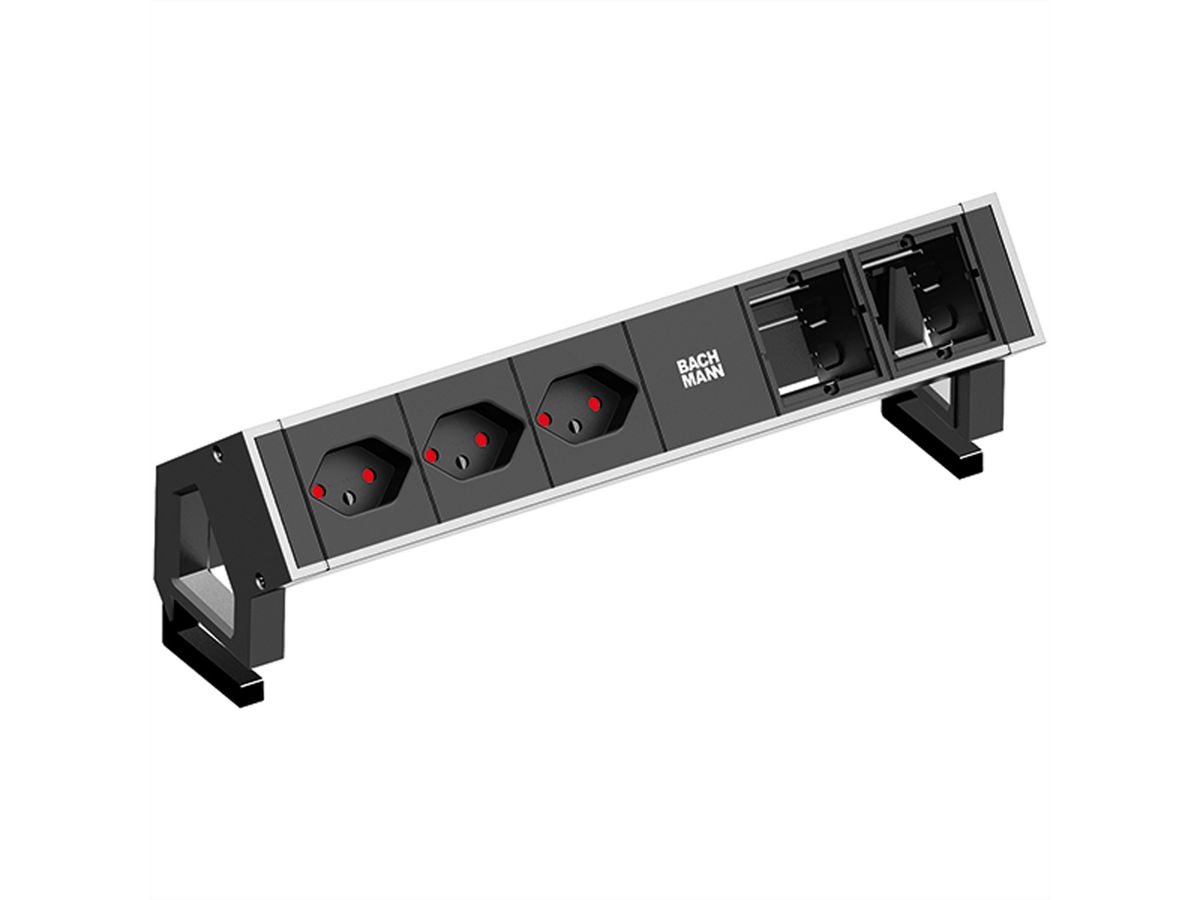 BACHMANN DESK2 3xCH T13 90° 2xCM, Current 0.2m GST18 Inox lacquered Switzerland