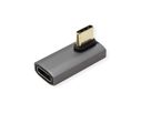 ROLINE Adapter, USB4 Gen 3x2, Aluminum, 90° rotated, Type C, M/F, silver