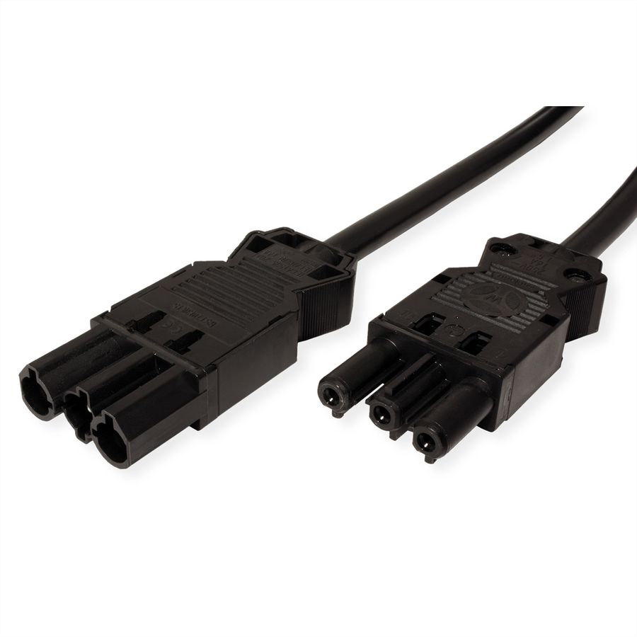 BACHMANN verlengkabel GST18-3 male/female, zwart, 2 m