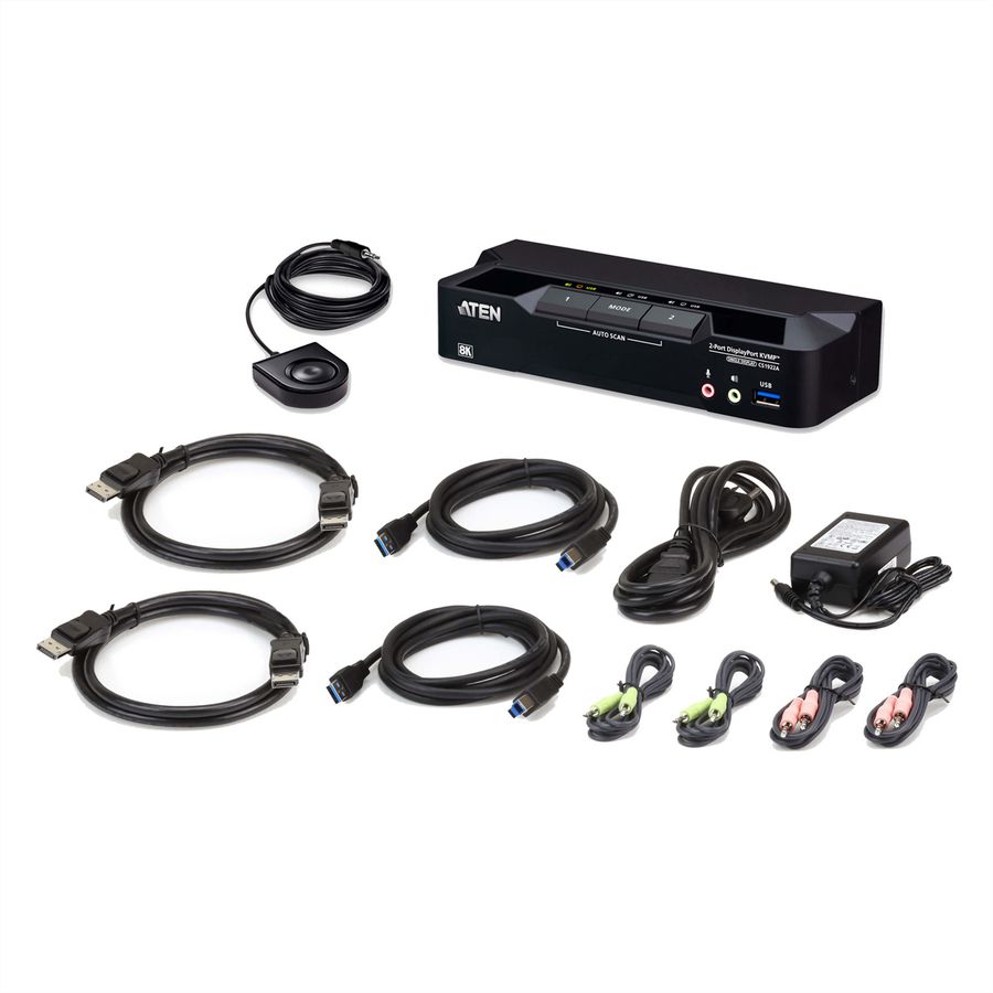 ATEN CS1922A 2-poorts USB 3.0 8K DisplayPort KVM-switch
