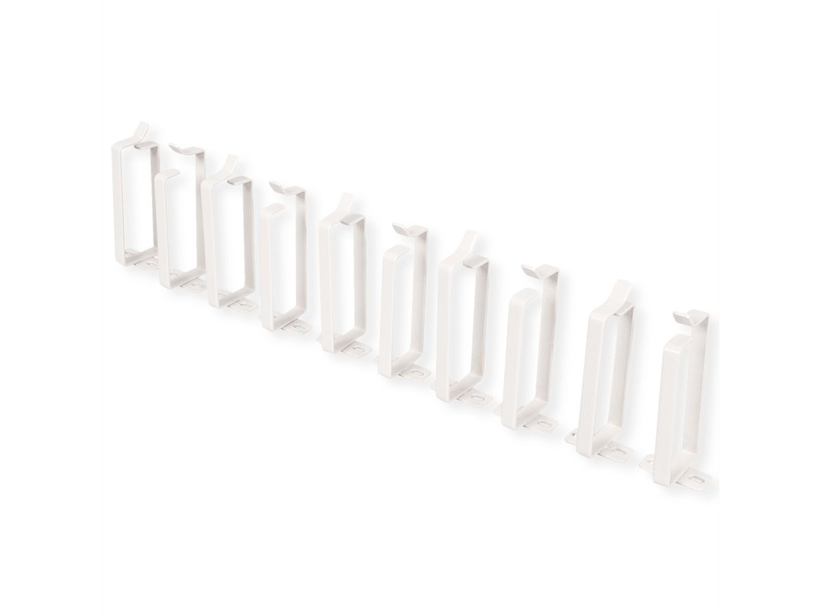 ROLINE Cable management bracket, 44x100mm grey 10 pieces