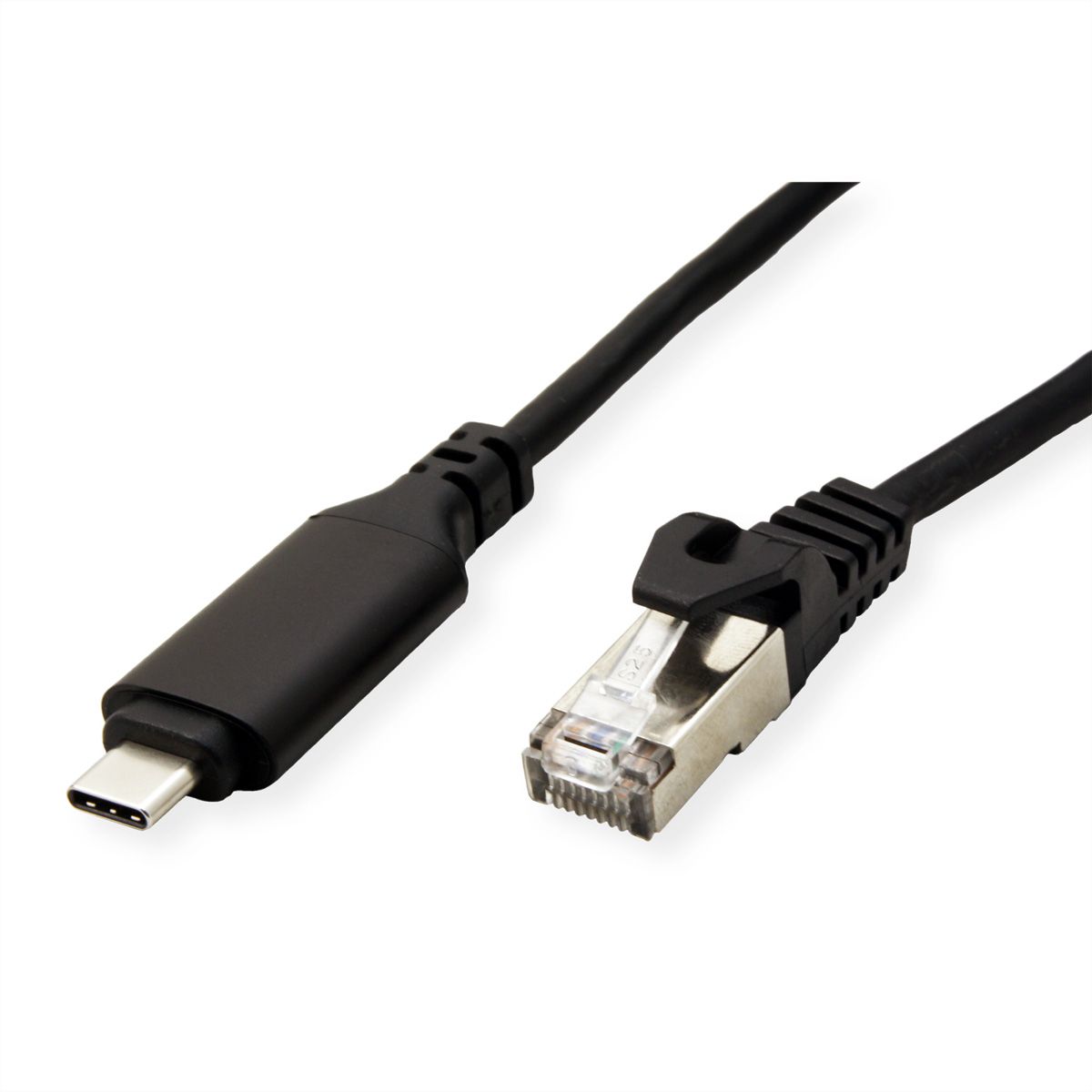ROLINE USB-C naar Gigabit Ethernet-converterkabel, zwart, 1 m