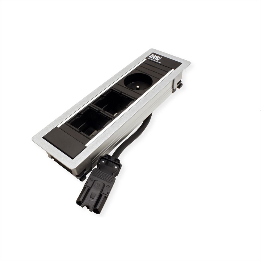 BACHMANN POWER FRAME inbouwframe klein 3-voudig, zilver