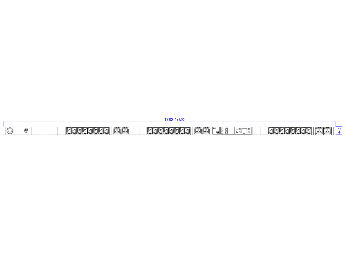 BACHMANN BN3500 Slaaf 24xC13 6xC19, Meting per fase, diff meting