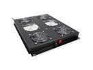 ROLINE 19-inch roof-mounted fan unit 4 fans, Thermostat black