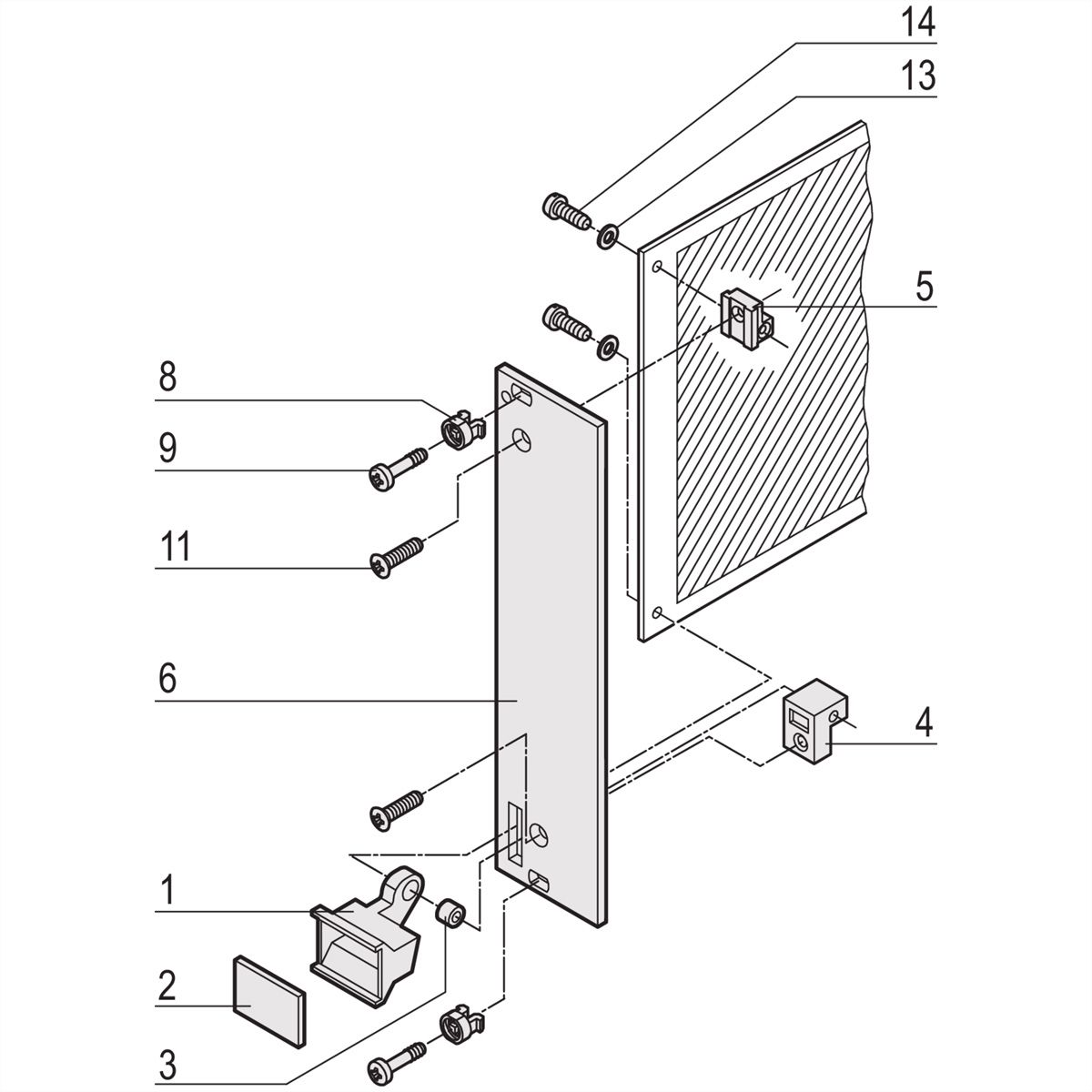 SCHROFF-insteekset met afzuiggreep type 1, niet-afgeschermd, grijs, 3 HE, 10 HE