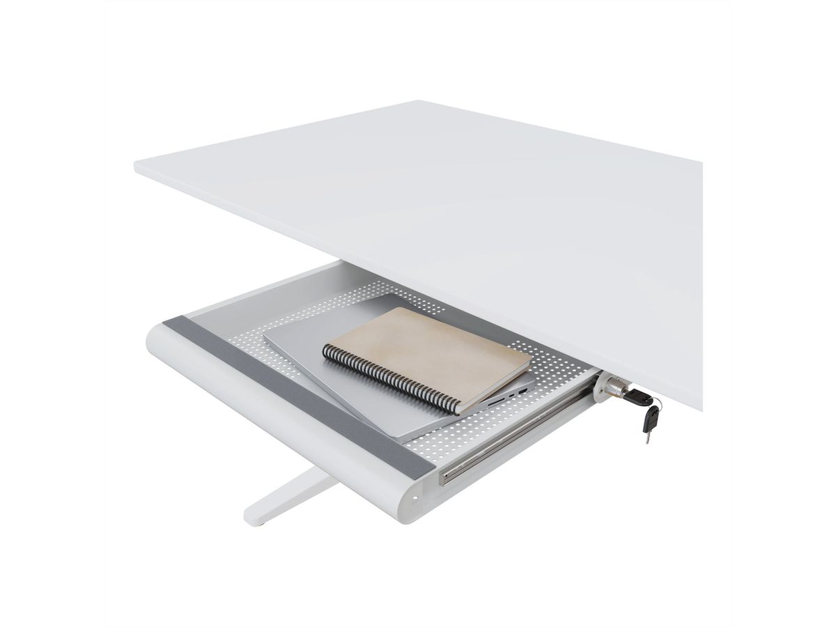 DATAFLEX Addit laptop security drawer, 620, for laptops, tablets, or smartphones, white