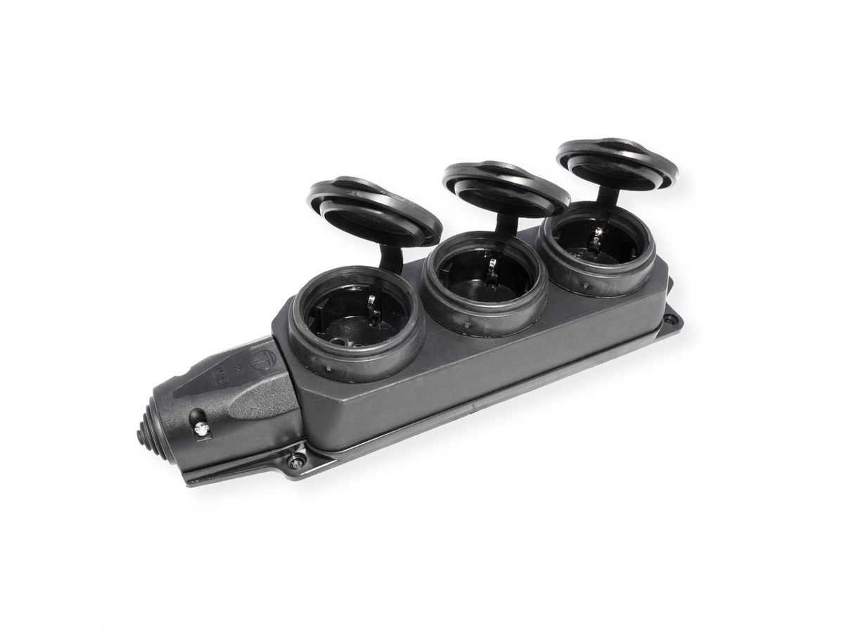BACHMANN distributor socket outlet 3xCEE7/3, 3x earthing contact IP44