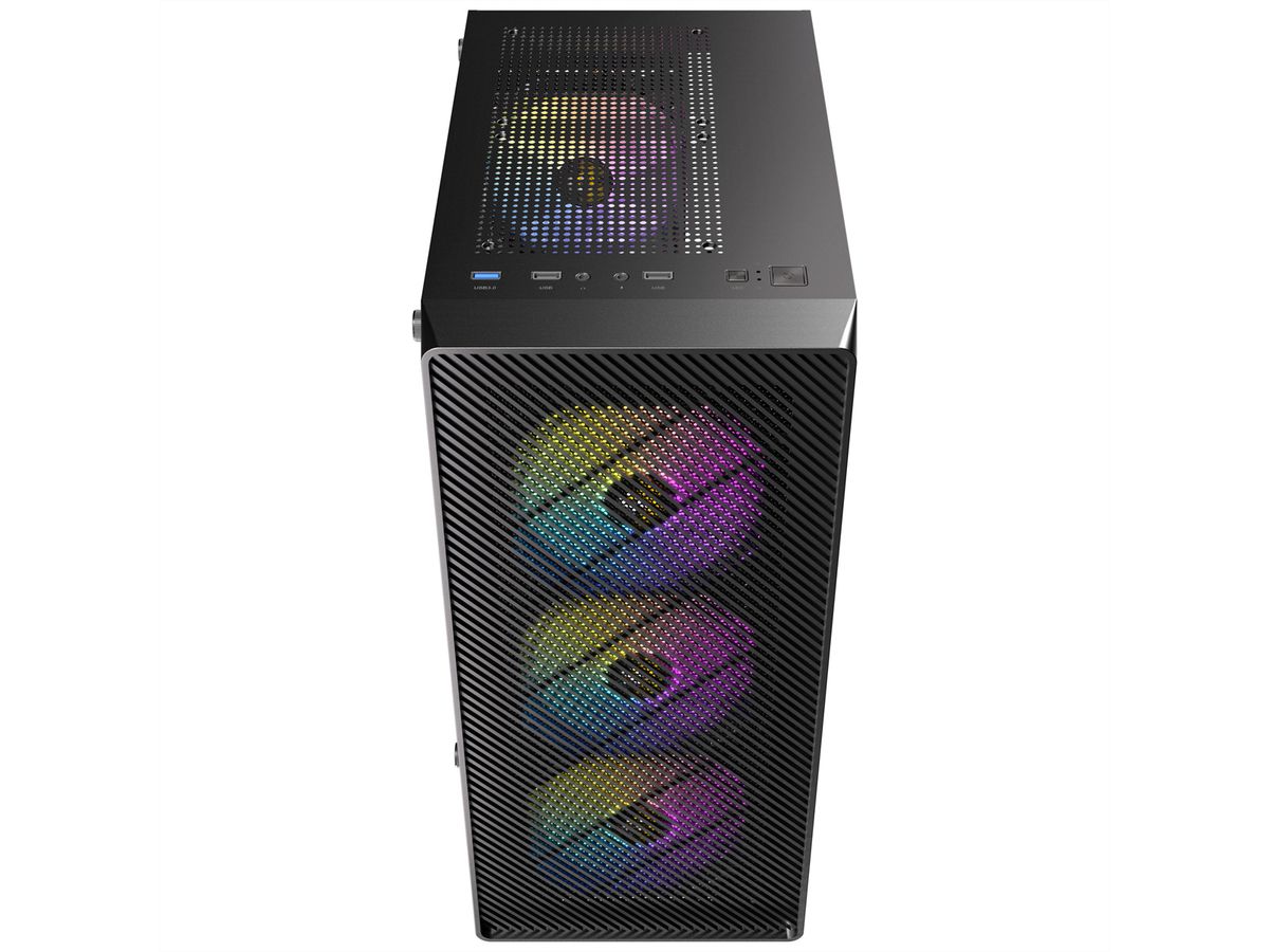 ANTEC AX26 RGB Elite PC case Midi Tower Gaming ATX, black